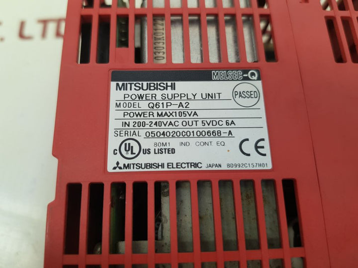 Mitsubishi q61p-a2 power supply unit 200-240vac