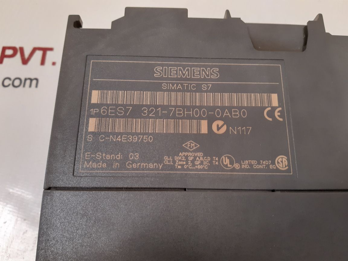 Siemens simatic s7 6es7 321-7bh00-0ab0 input module