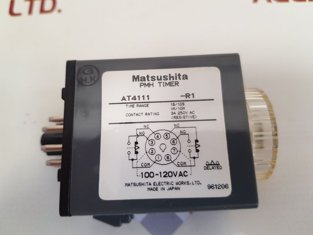 Matsushita at4111-r1 pmh timer 3a 250v ac