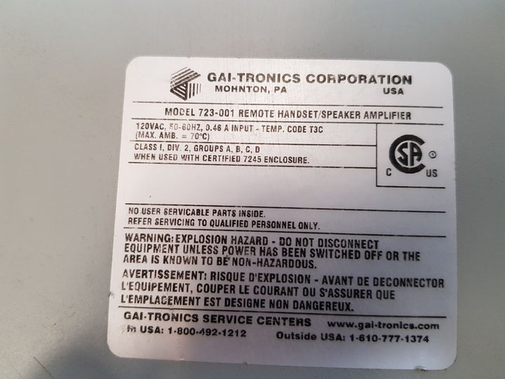 Gai-tronics 723-001 remote handset/speaker amplifier
