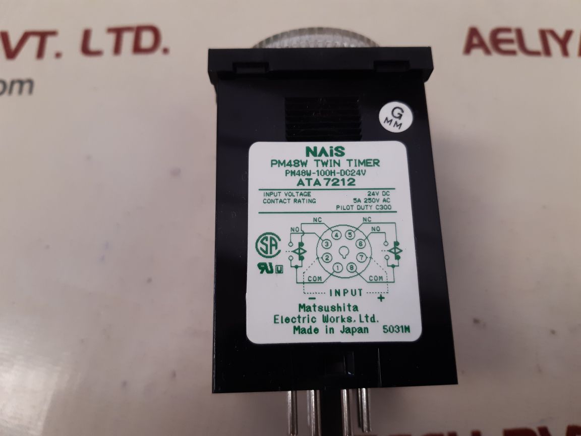 Matsushita pm48w-100h-dc24v twin timer ata 7212