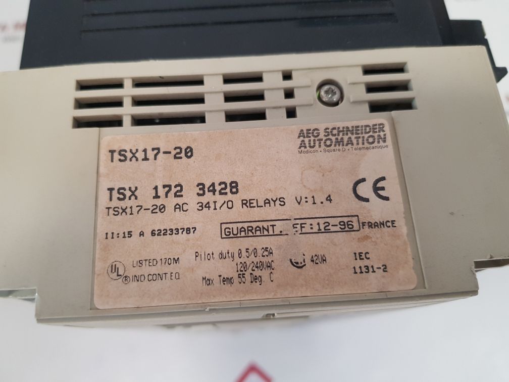 Telemecanique/schneider tsx17-20 controller unit tsx 172 3428 +24v