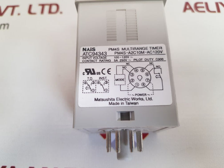 Matsushita pm4s-a2c10m-ac120v multirange timer atc94343