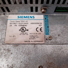 Siemens 6av3627-1ql01-0ax0 simatic tp27 touch panel