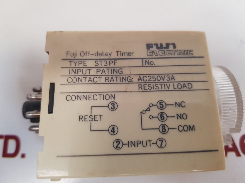 Fuji electric st3pf off-delay timer