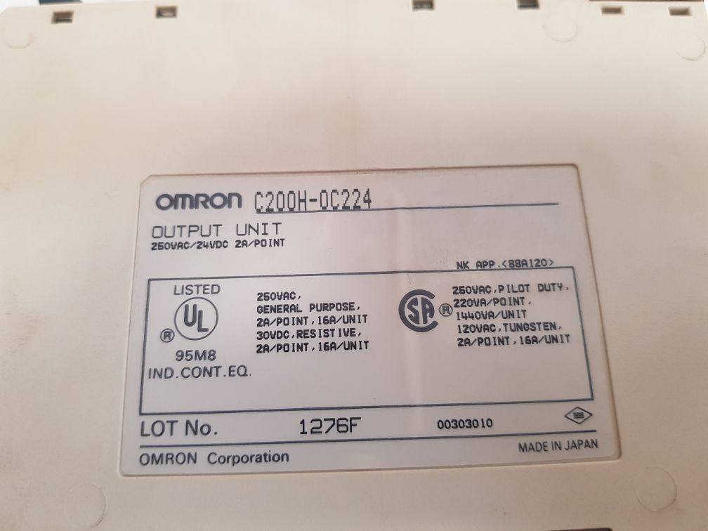 Omron c200h-0c224 output unit Used