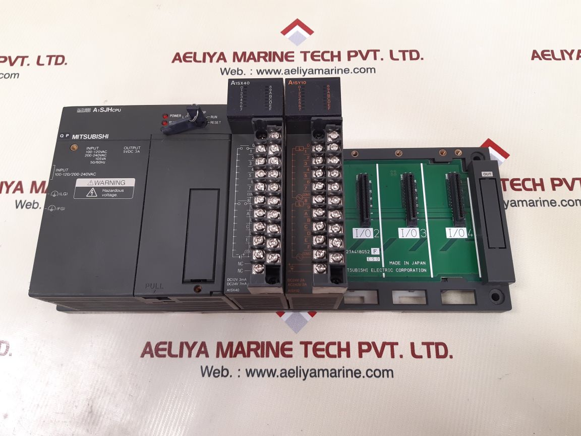 Mitsubishi melsec a1sjhcpu,a1sx40,a1sy10 cpu module with rack