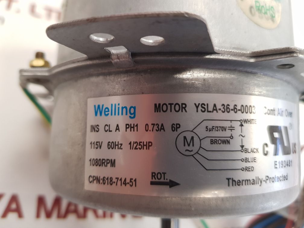 Welling ysla-36-6-0003 fan motor
