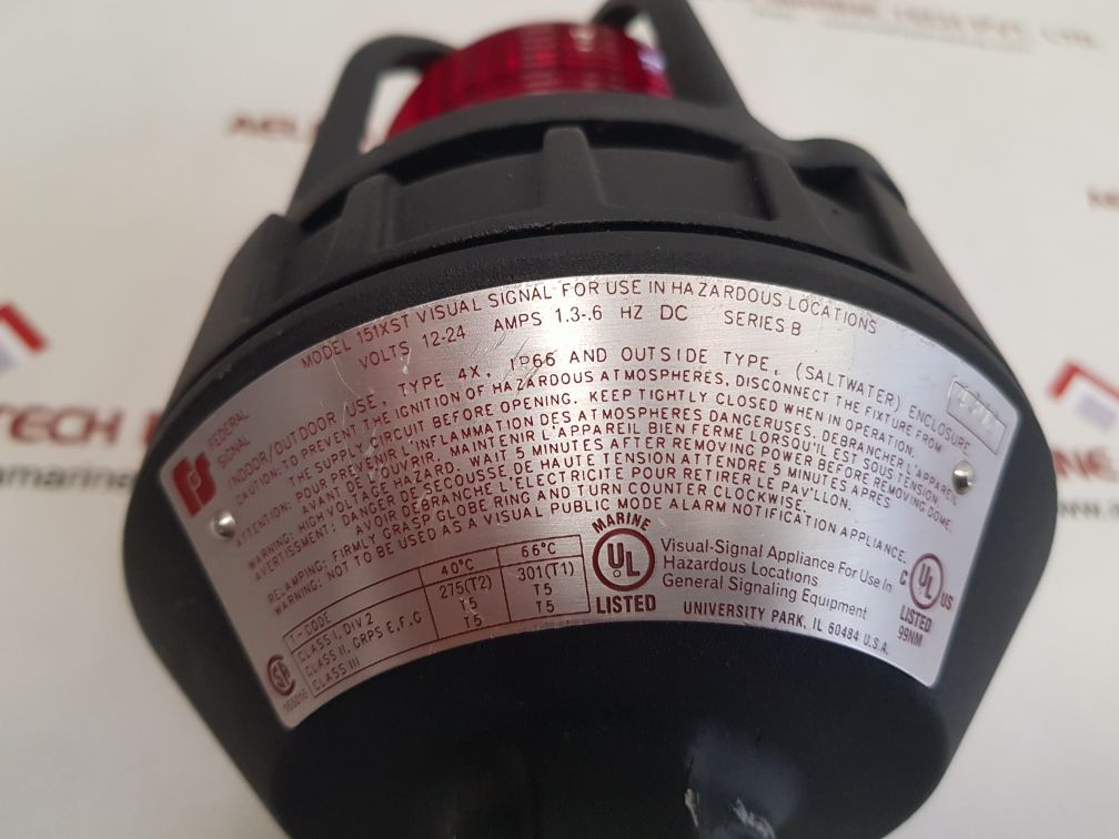 Federal signal 151xst visual signal strobe light series b