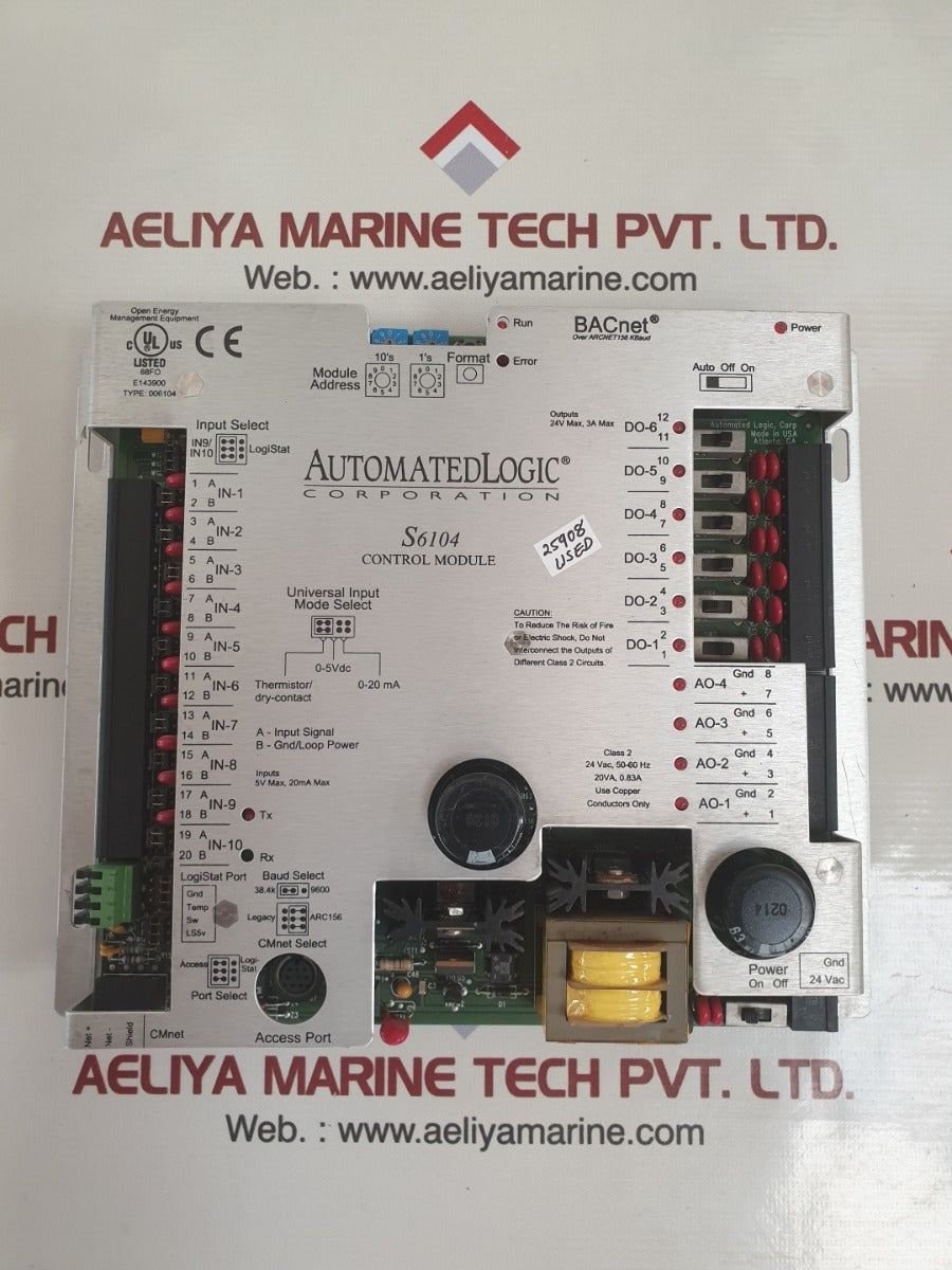 Automated logic s6104 bacnet control module 006104