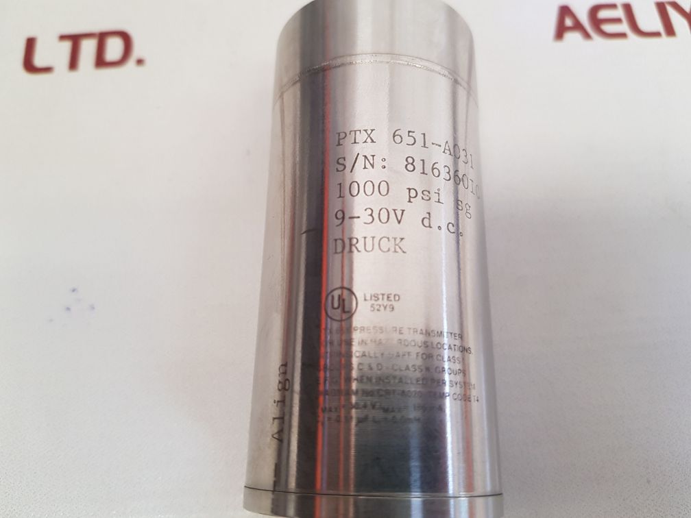 Druck ptx 651-a031 pressure transmitter 1000 psi sg 9-30v d.c.