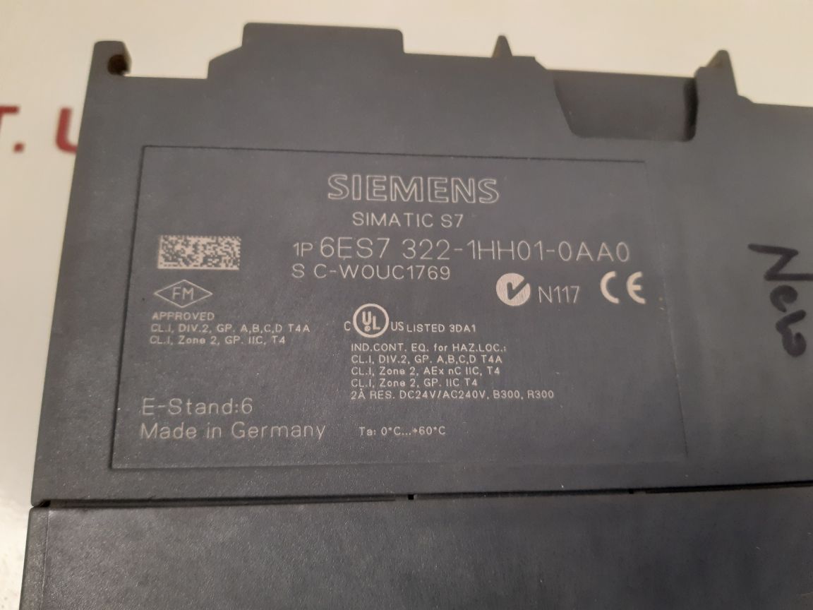 Siemens simatic s7 6es7 322-1hh01-0aa0 output module