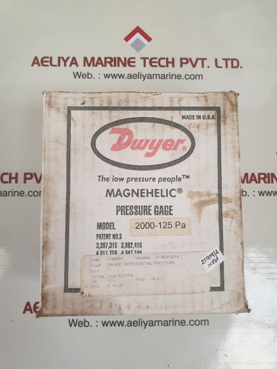 Dwyer 2000-125pa magnehelic differential pressure gauge 