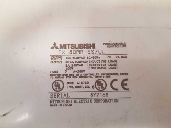 Mitsubishi electric fx-80mr-es/ul programmable controller