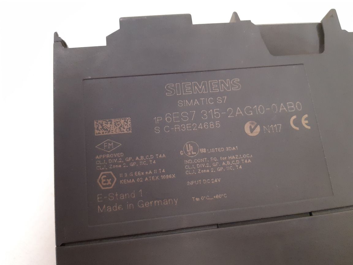 Siemens simatic s7 6es7 315-2ag10-0ab0 processor