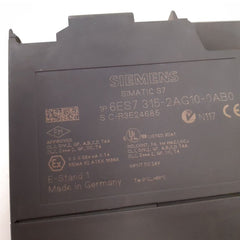 Siemens simatic s7 6es7 315-2ag10-0ab0 processor