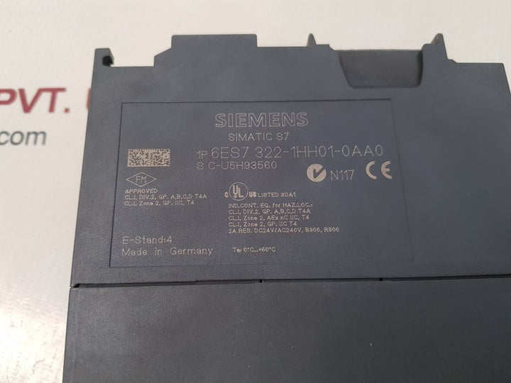 Siemens simatic s7 6es7 322-1hh01-0aa0 output module USed