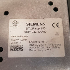 Siemens 6ep1 233-1aa00 sitop evp 150 power supply