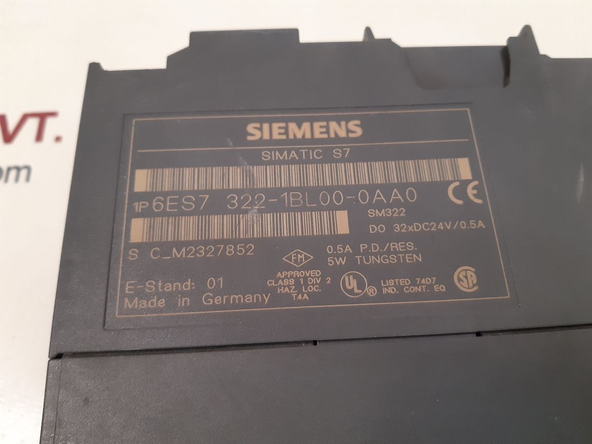 Siemens simatic s7 6es7 322-1bl00-0aa0 output module e-stand: 1