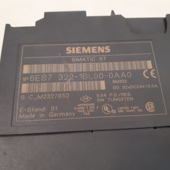 Siemens simatic s7 6es7 322-1bl00-0aa0 output module e-stand: 1