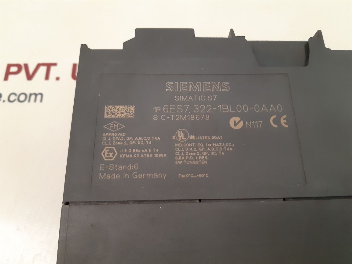 Siemens 6es7 322-1bl00-0aa0 simatic s7 output module