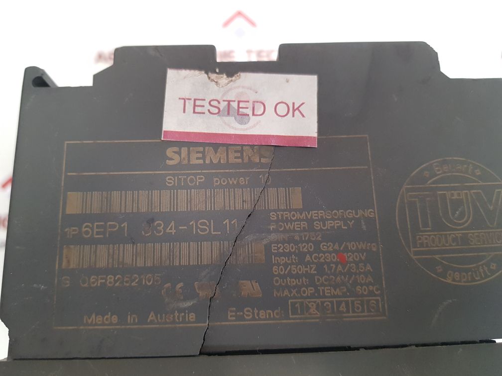 Siemens 6ep1 334-1sl11 power supply