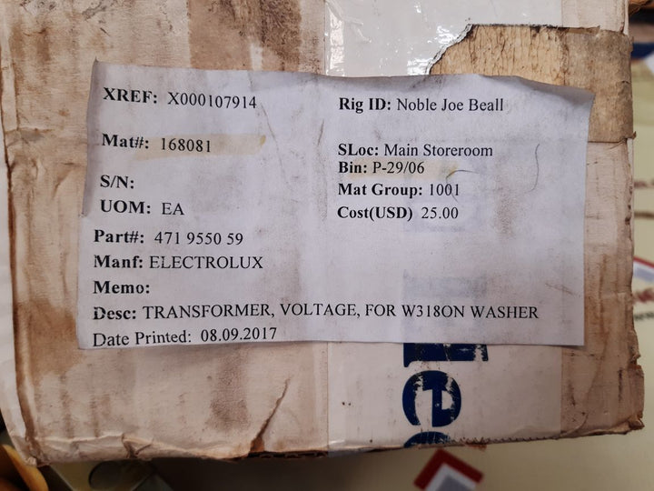 Transformer eno21063/471 9550-59