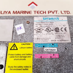 Siemens simatic tp27 6av3627-1nk00-2ax0 mono touch screen panel