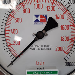 Stewarts pressure gauge 30000 psi/2000 bar
