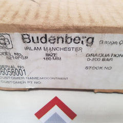 Budenberg 5214fgp standard test gauge 0-200 bar