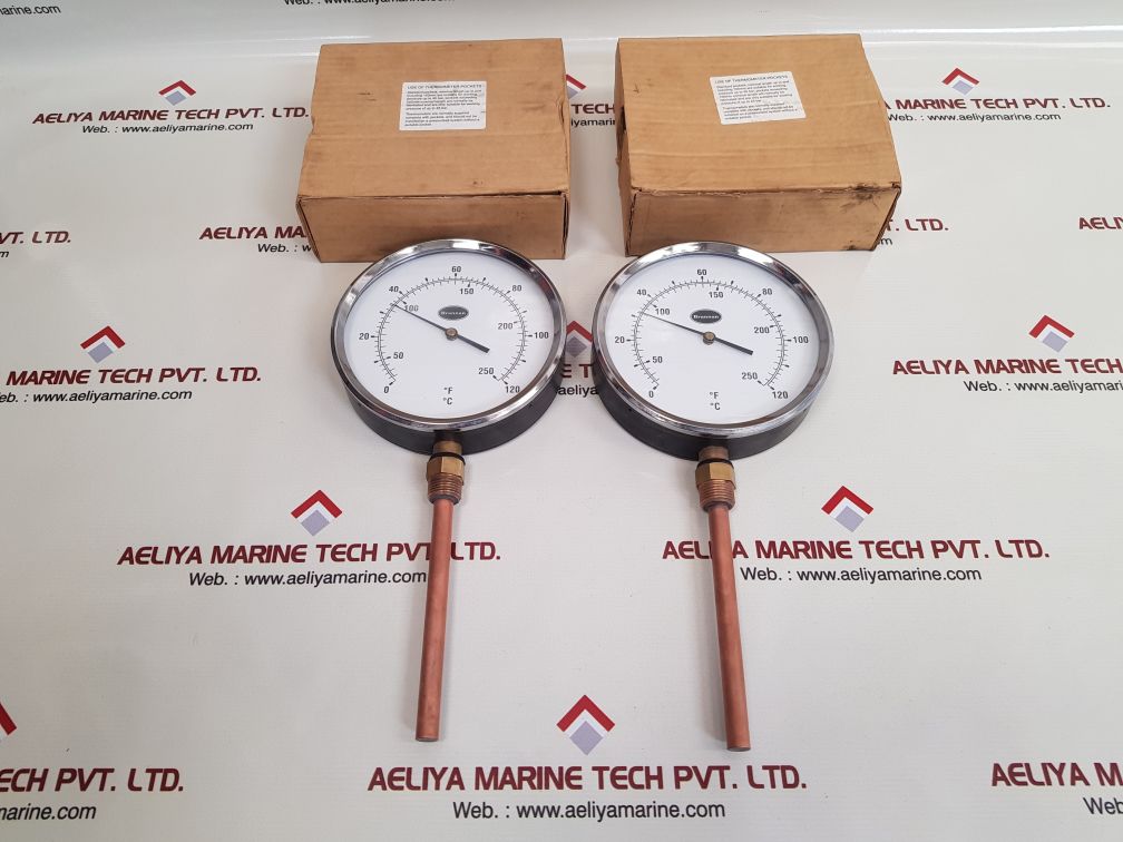 Brannan 150mm dial bottom entry thermometer 0 to 120°c