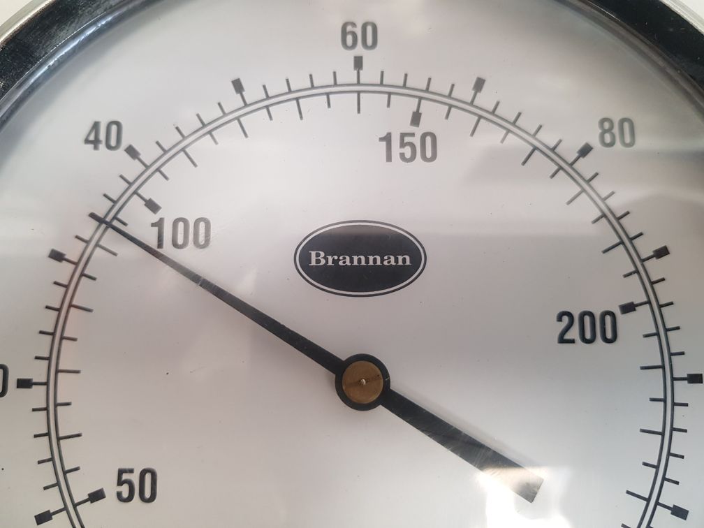Brannan 150mm dial bottom entry thermometer 0 to 120°c
