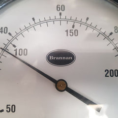Brannan 150mm dial bottom entry thermometer 0 to 120°c
