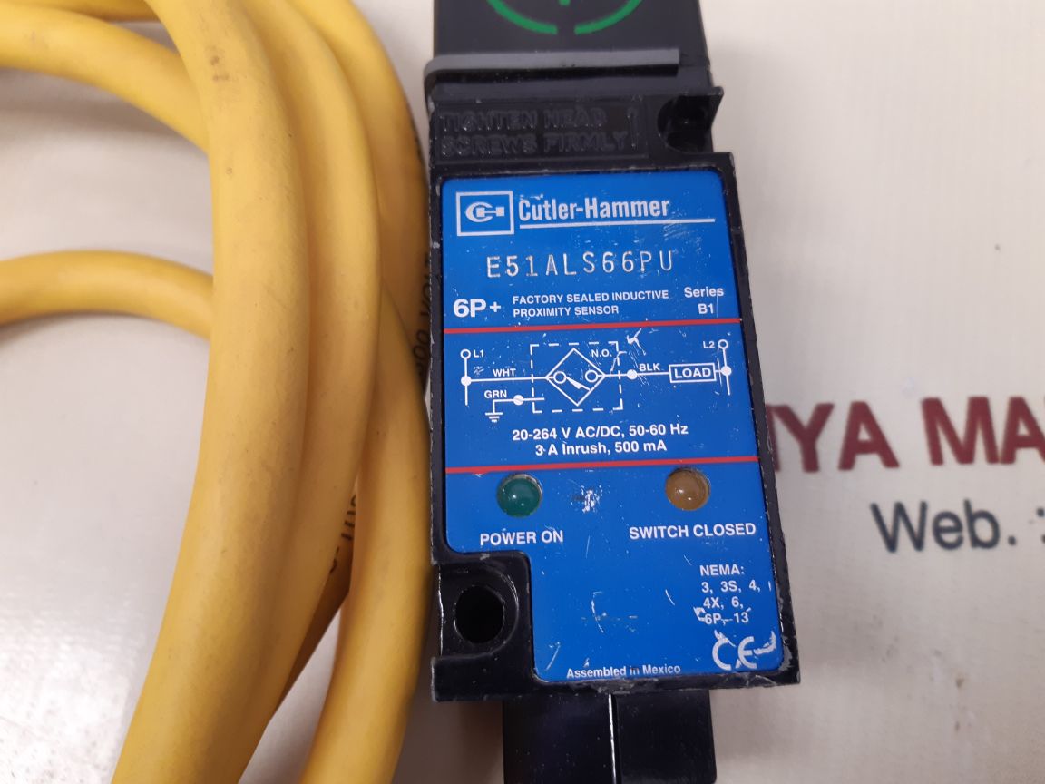 Cutler-hammer e51als66pu inductive proximity sensor Used