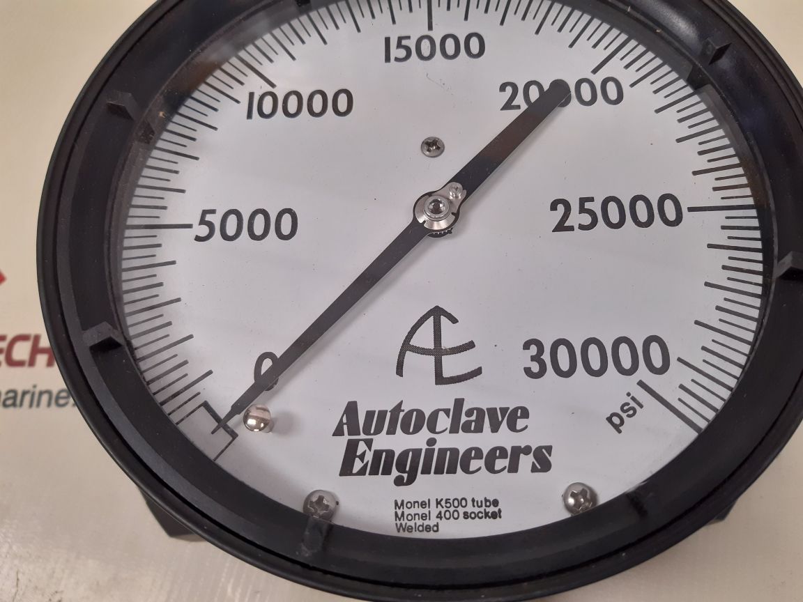 Autoclave monel k500 tube monel 400 socket pressure gauge 0-30000 psi