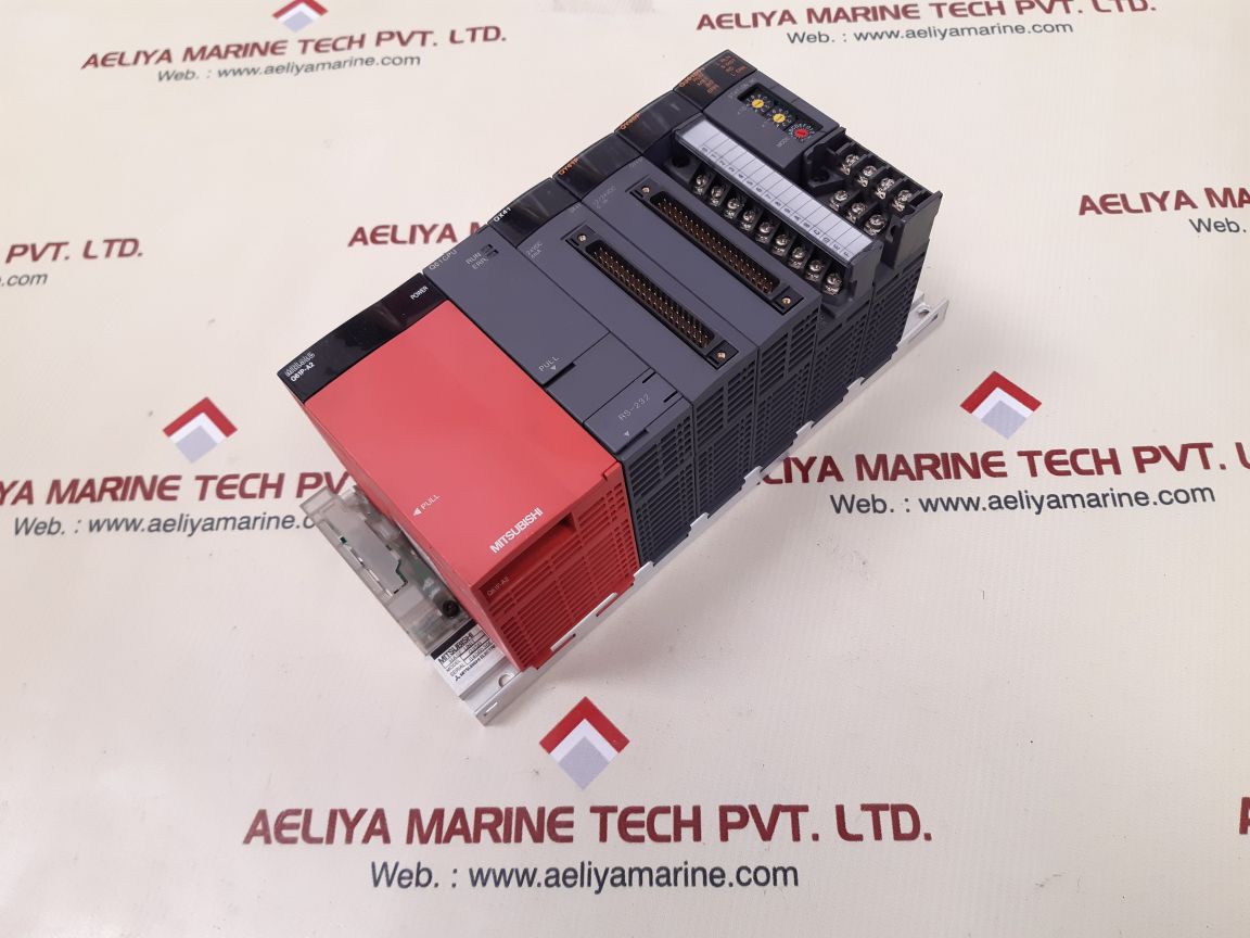 Mitsubishi melsec q61p-a2,q01cpu,qx41,qy41p,qy40p,qj61bt1 module rack