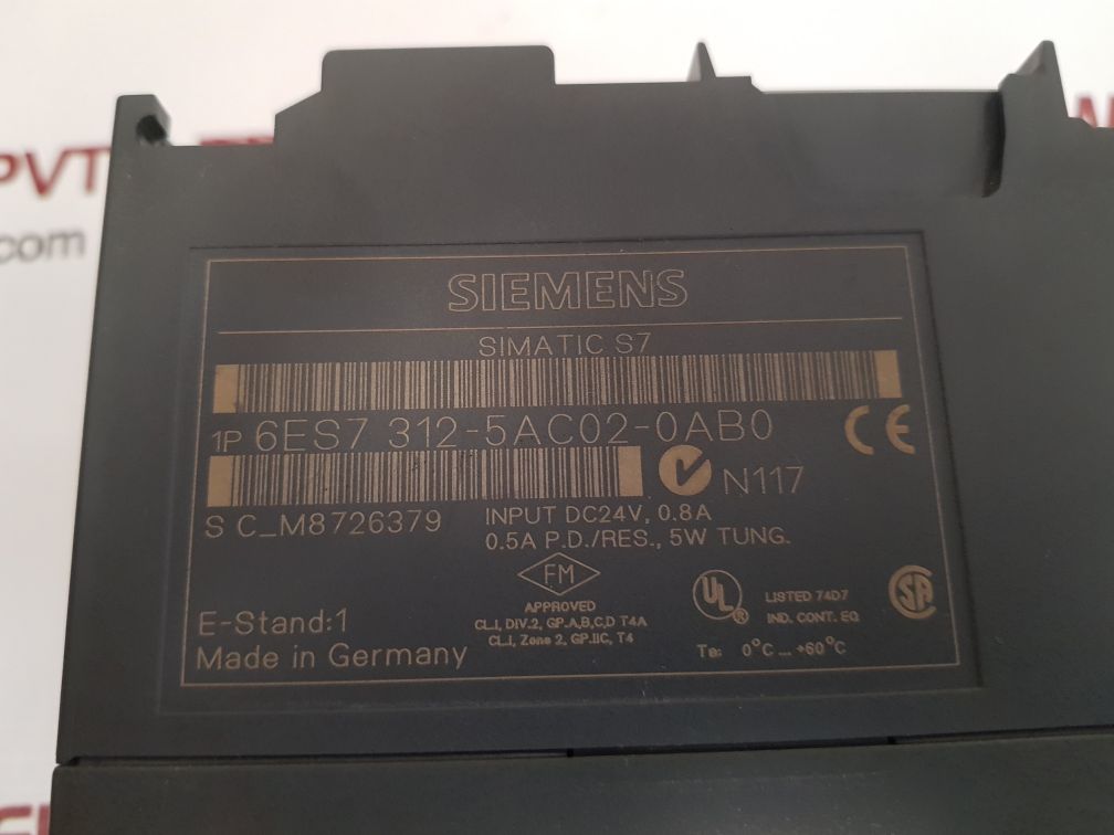 Siemens simatic s7 6es7 312-5ac02-0ab0