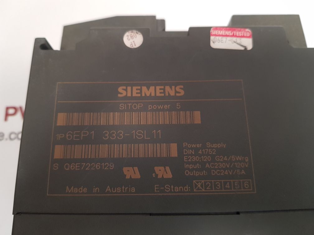 Siemens sitop power 5 6ep1 333-1sl11 power supply ac230v/120v