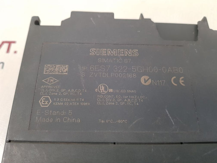 Siemens 6es7 322-5gh00-0ab0 simatic s7 digital module