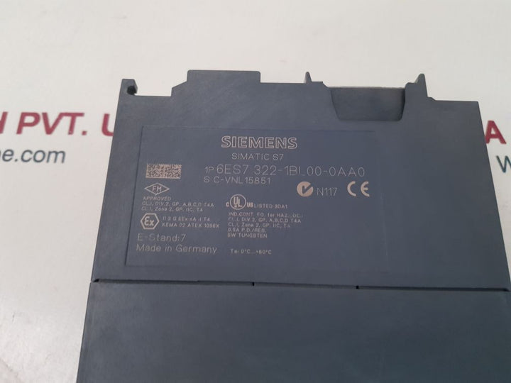 Siemens 6es7 322-1bl00-0aa0 simatic s7 digital output module e-stand: 7