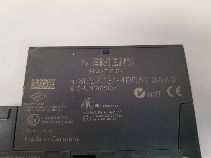 Siemens 6es7 131-4bd51-0aa0 input module 6es7 193-4ca20-0aa0