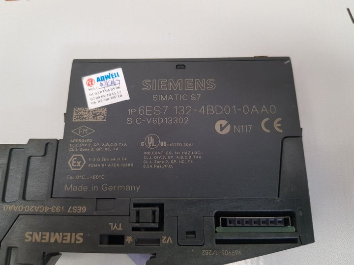 Siemens 6es7 132-4bd01-0aa0 output module 6es7 193-4ca20-0aa0