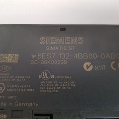 Siemens 6es7 132-4bb00-0ab0 output module 6es7 193-4cb10-0aa0