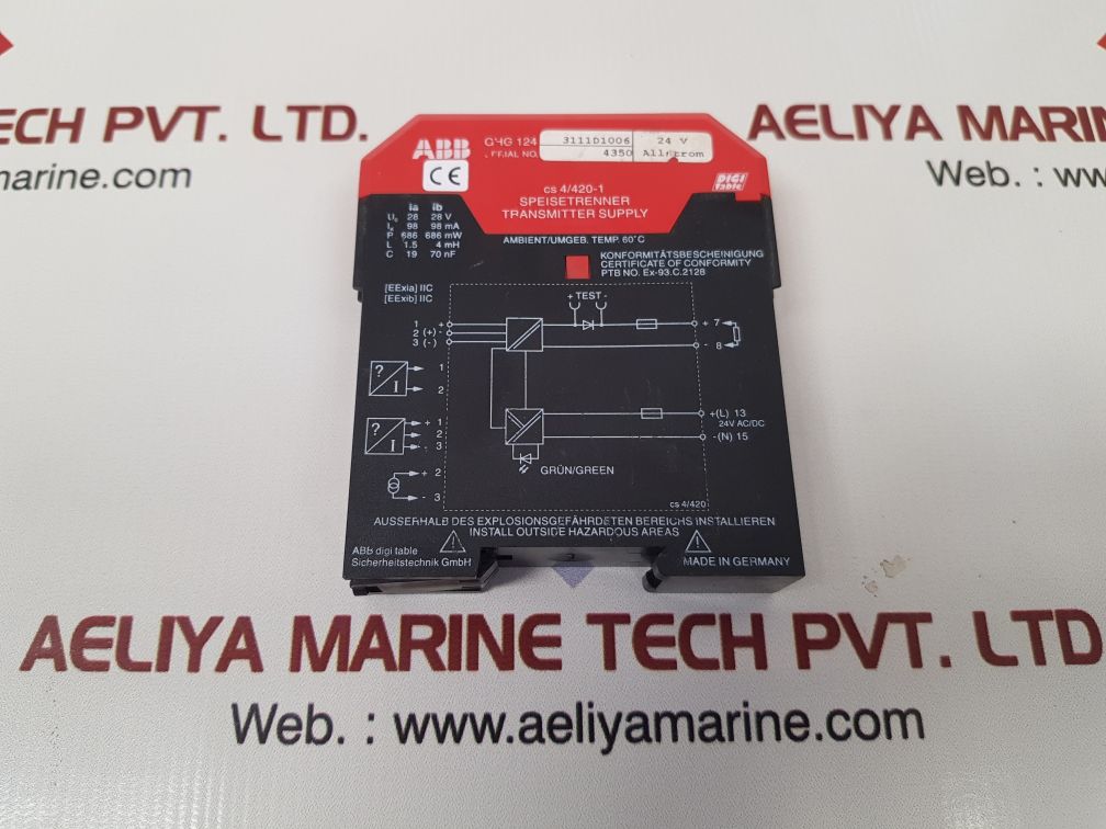 Abb ghg 124 3111d1006 transmitter supply