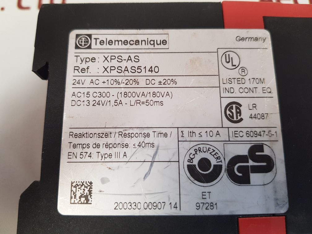 Telemecanique xps-as safety relay xpsas5140