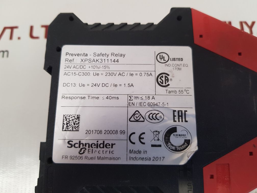 Schneider electric xps-ak safety relay xpsak311144