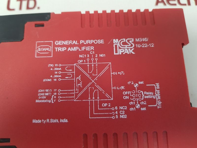 Stahl m346/10-22-12 general purpose trip amplifier