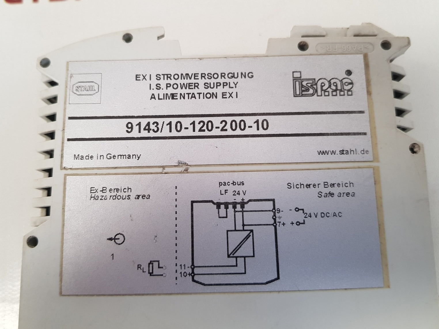 Stahl 9143/10-120-200-10 power supply