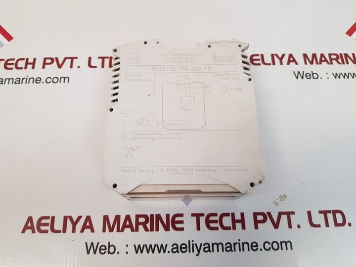 Stahl 9143/10-114-200 power supply 9143/10-114-200-10