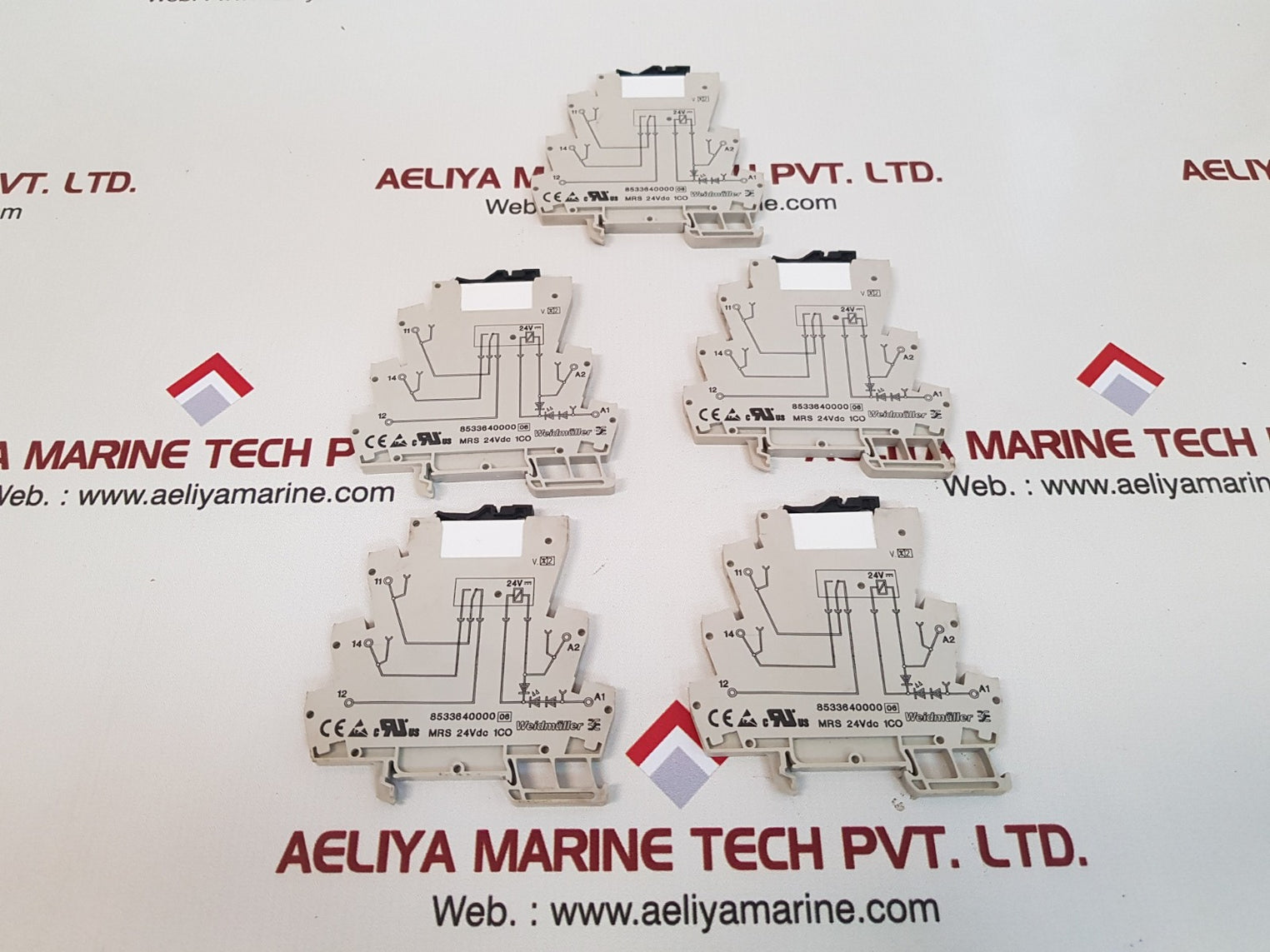 Set of 11x Weidmuller 8533640000 relay